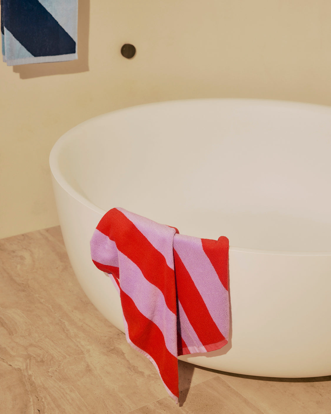 Hand Towel - Grapefruit Stripes