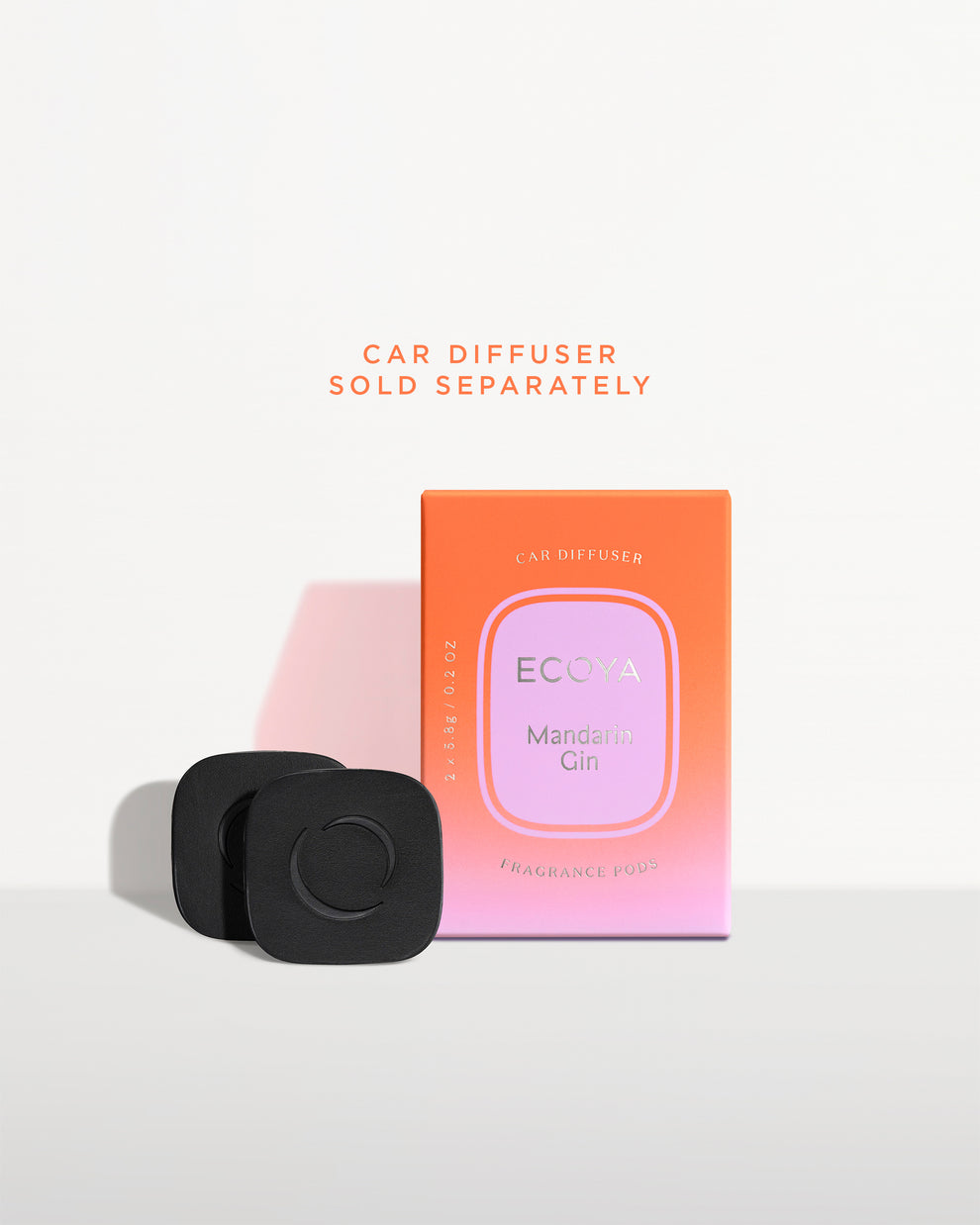 Car Diffuser Fragrance Pods (x2) - Ecoya - Mandarin Gin