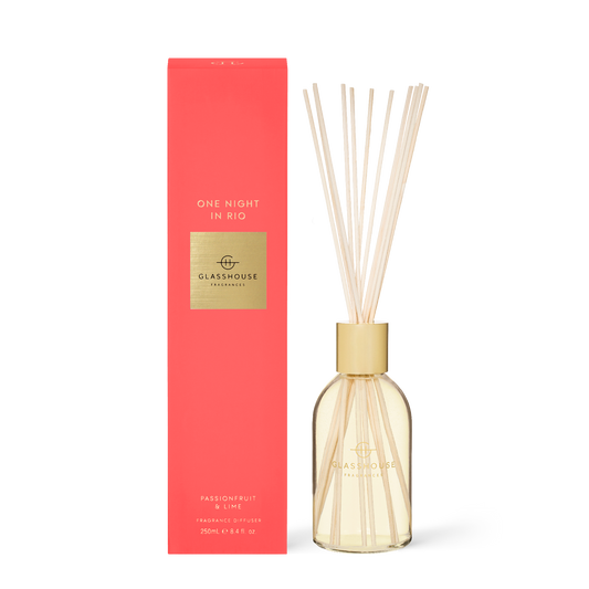 Reed Diffuser - One Night in Rio (Passionfruit & Lime) - Glasshouse