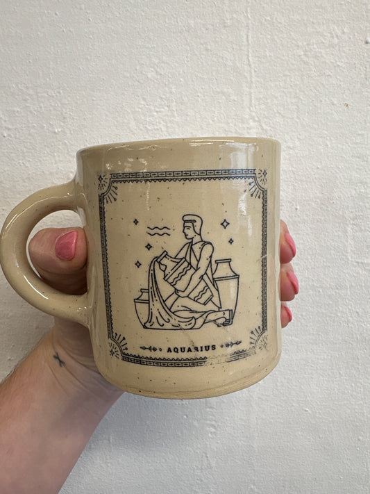 Mug -  Pottery #1754 - Aquarius