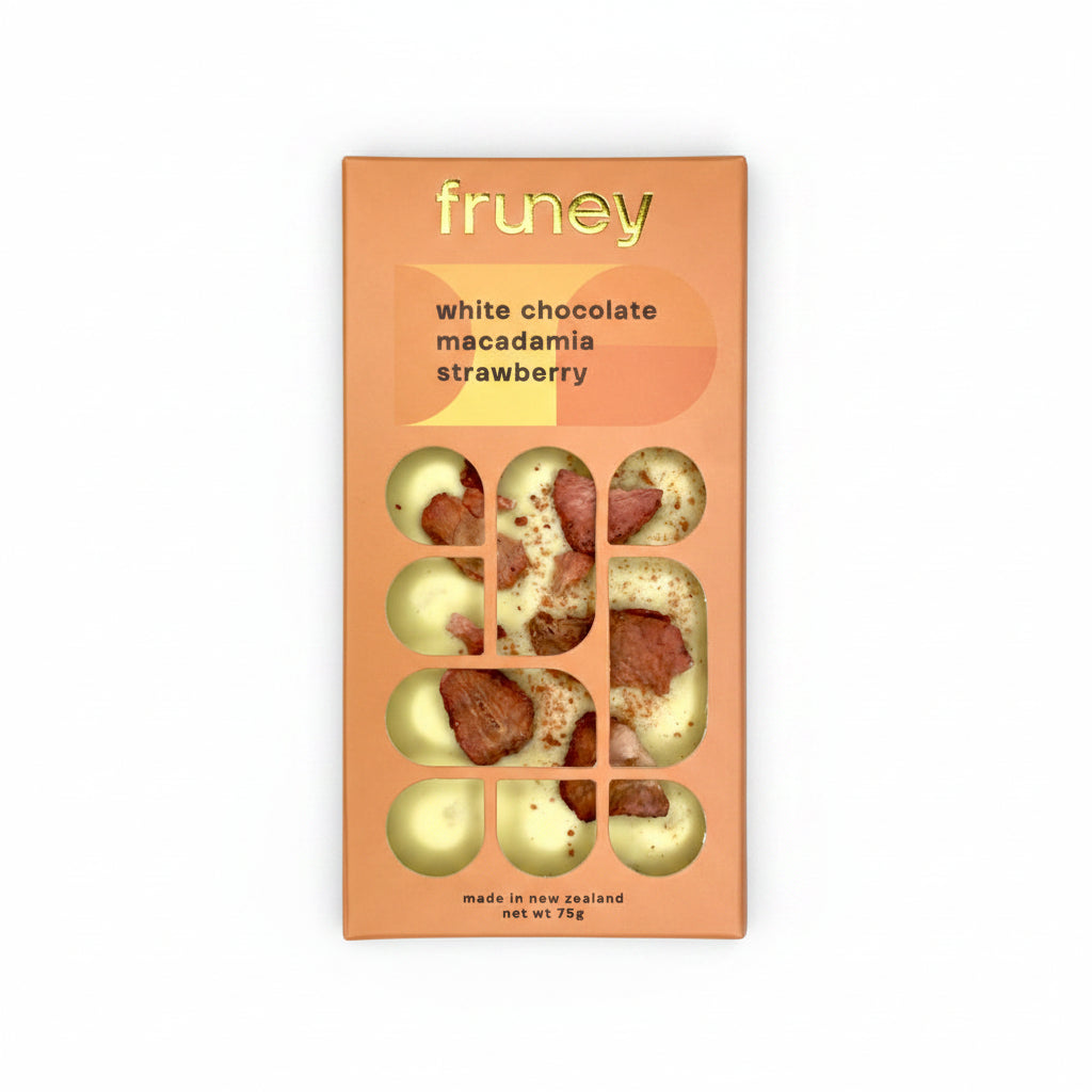 Chocolate - Fruney - White Macadamia & Strawberry