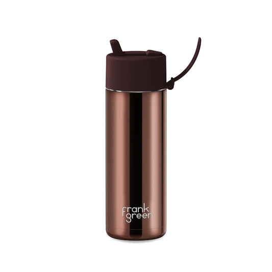 Reusable Bottle - Frank Green - 595ml / 20oz - Chrome Chocolate