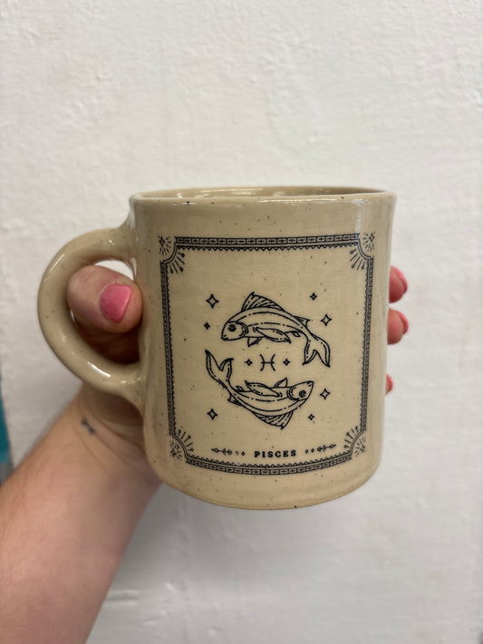 Mug -  Pottery #1753 - Pisces