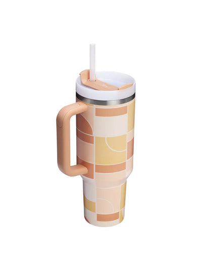 Quencher H2.0 FlowState Tumbler - 40oz - Apricot Court Duo - Stanley