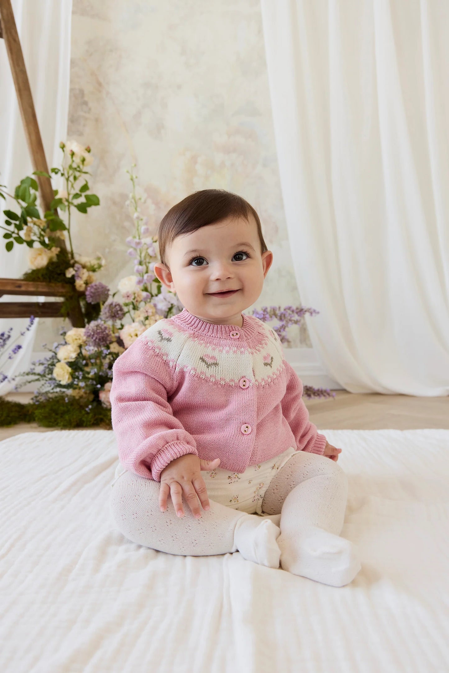 Organic Cotton Frill Bloomer - Ayla Whisper - 0-3m