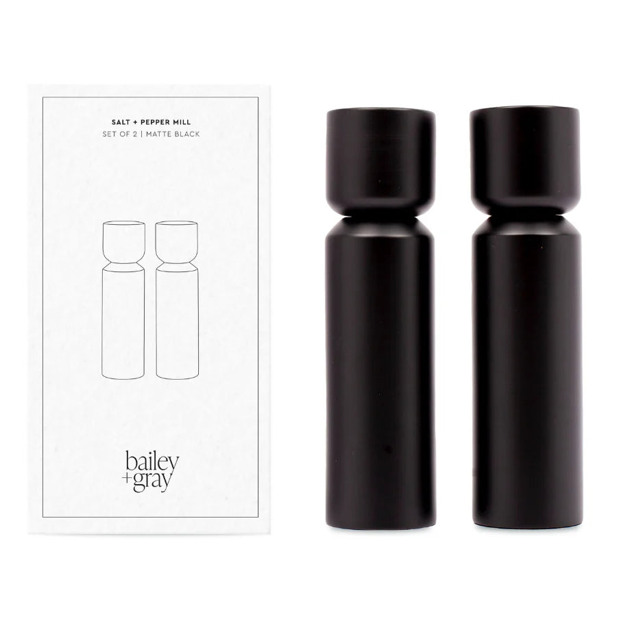 Salt and Pepper Mill Set - Black