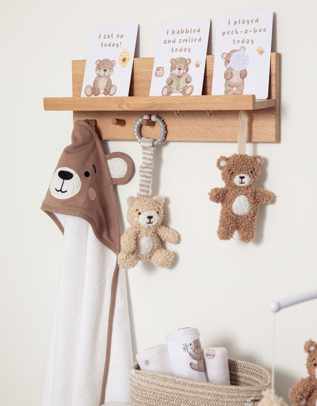 Ring Rattle & Dummy Chain Gift Set - Cuddly Bear