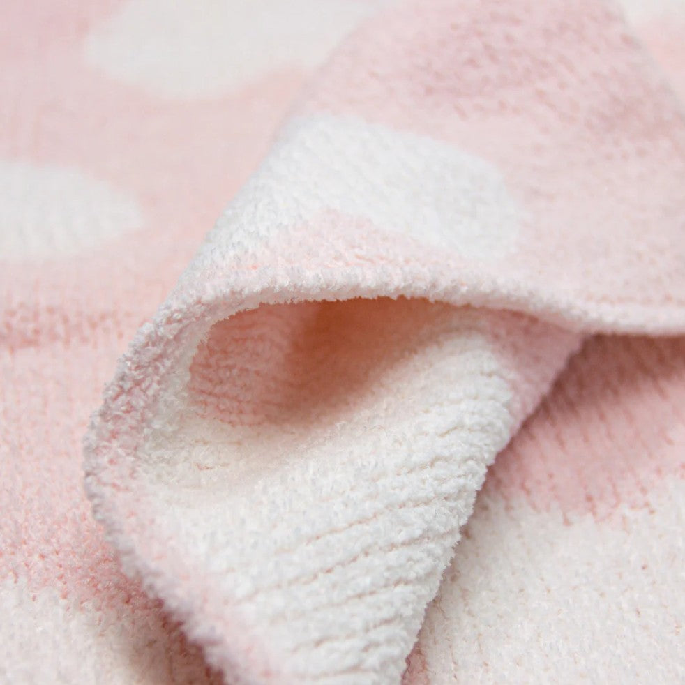 Baby Blanket - Knitted Chanille - Heart