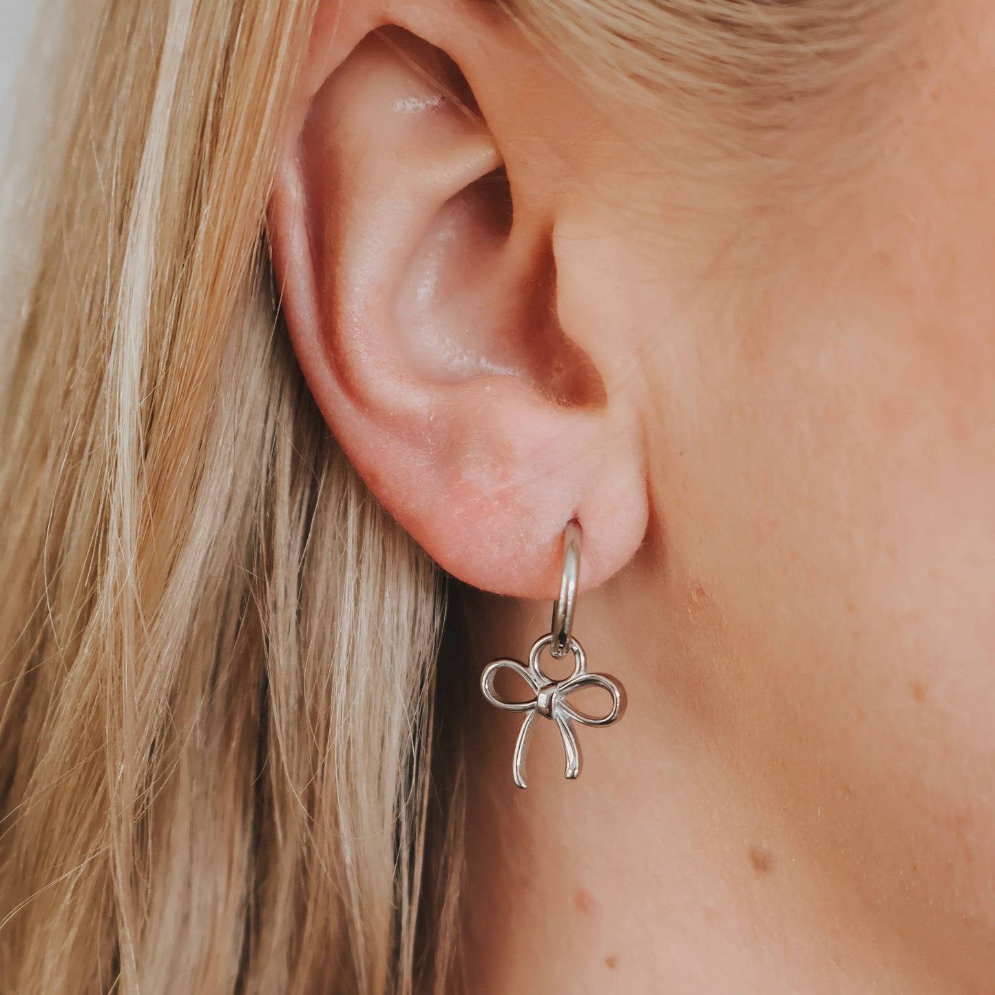 Earrings - Katy B -  Bow Hoop