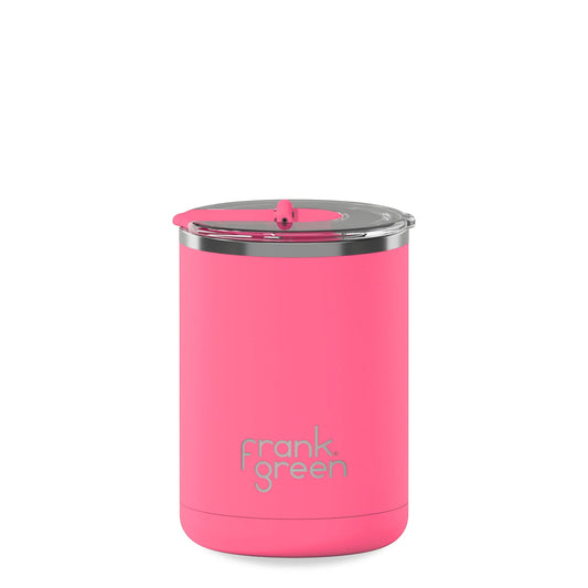 Ceramic Coffee Cup with Hinged Lid - Bubblegum Blast - Frank Green