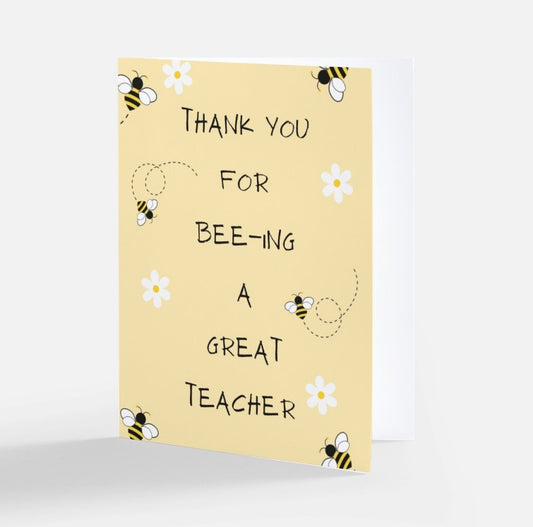 Greeting Card - Thank You For Bee-ing