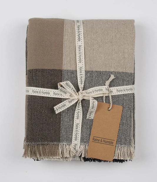 Giant Check Throw Black - 130cm x 170cm