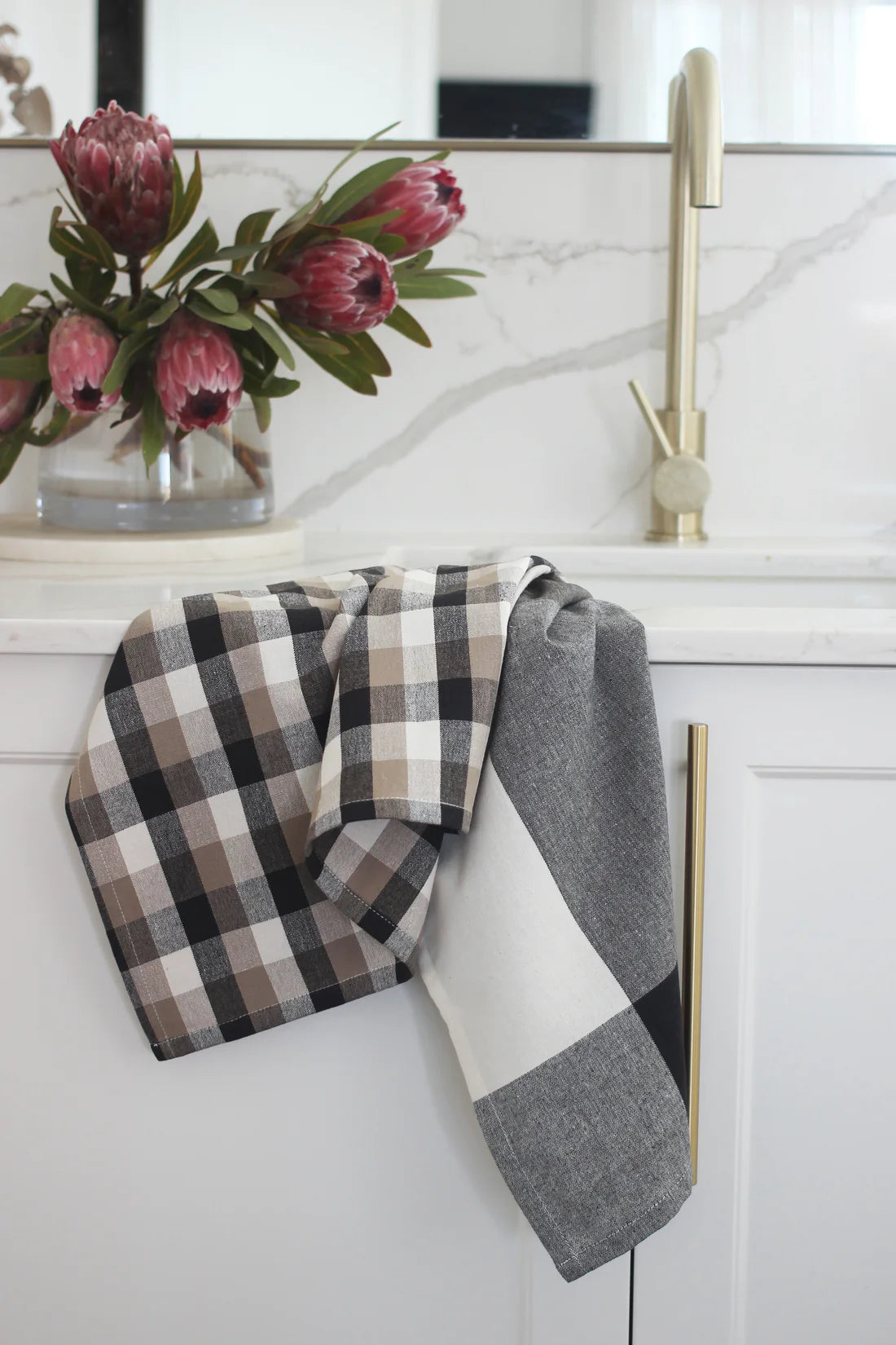 Large Check Tea Towel - Single