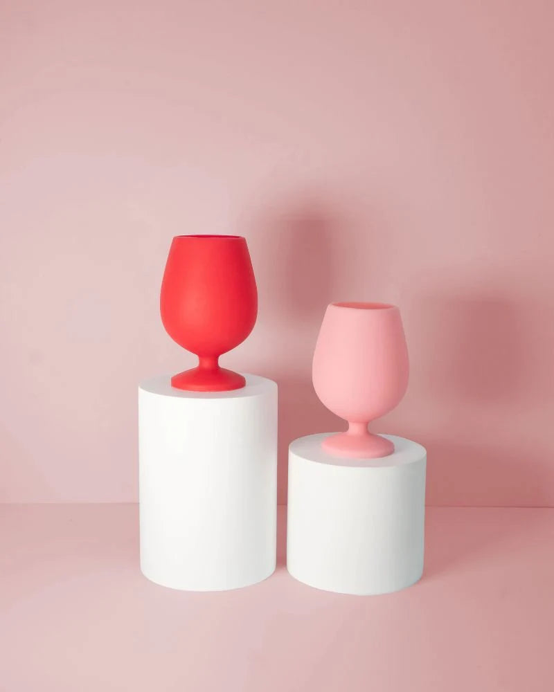 Glasses - Wine - Silicone -  Cherry + Blush