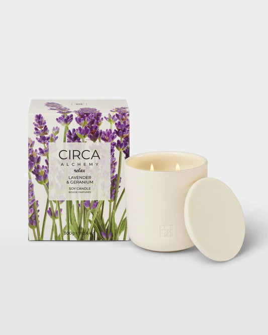 Candle - Lavender & Geranium - 300g - Circa