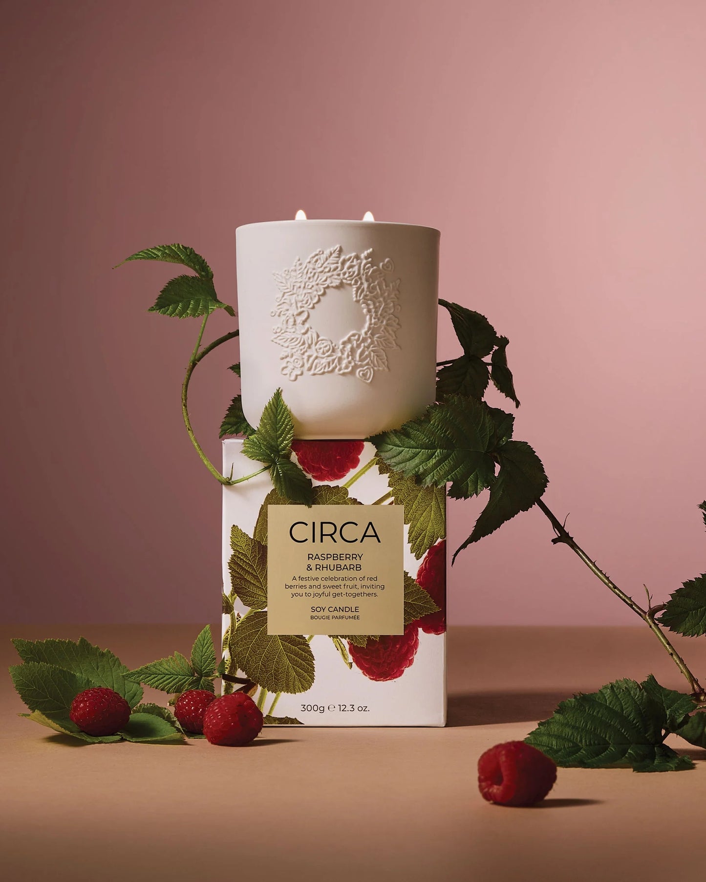 Candle - Rasberry Rhubarb - Circa - 300g