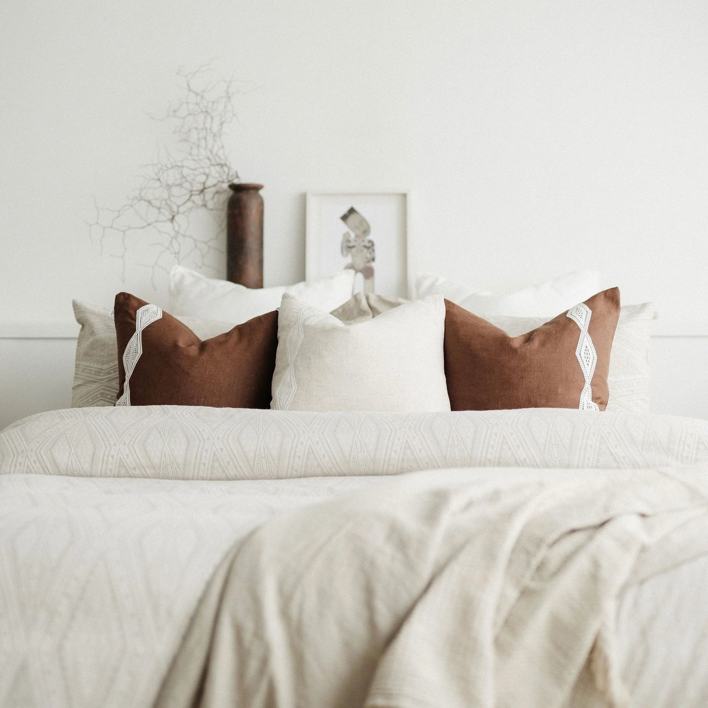 Kākano Cushion - Cocoa - Bo & Ko Aotearoa