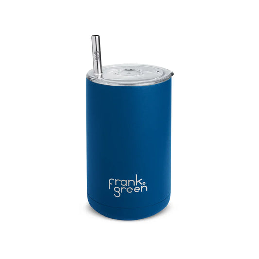 Cup - Iced Coffee - with Straw - Frank Green - Deep Ocean