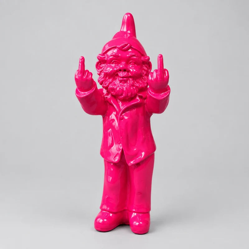 Cheeky Double Finger Hot Pink Gnome (35cm tall)