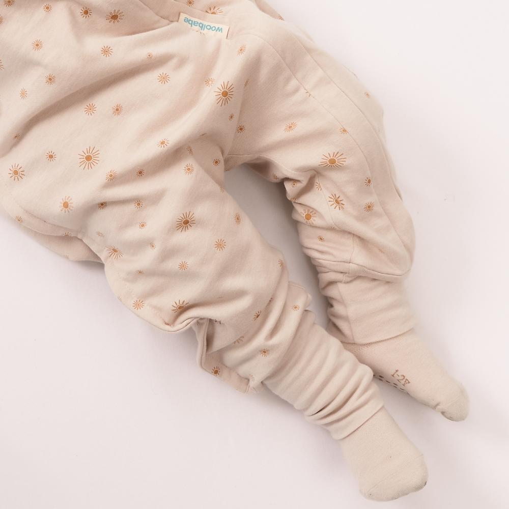 Woolbabe Merino & Organic Cotton Sleepy Socks - 0-3 months - Dune