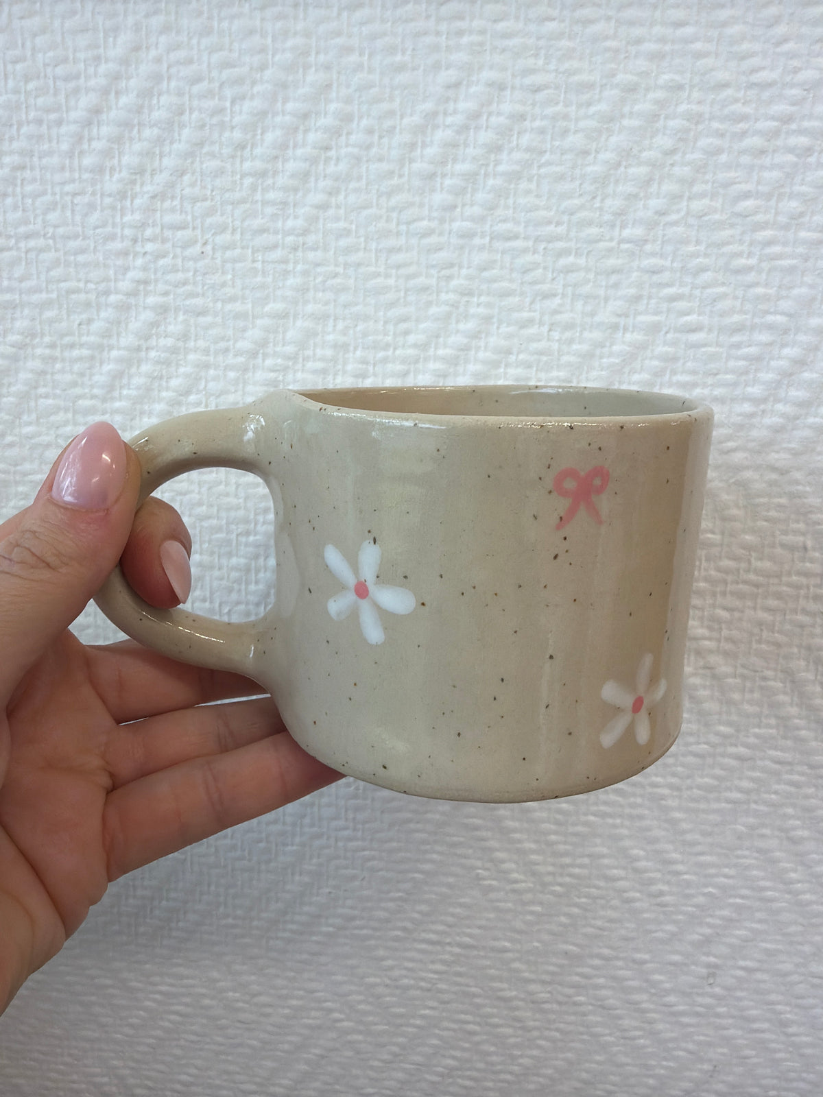Pottery Mug - Bows + Flowers #2027