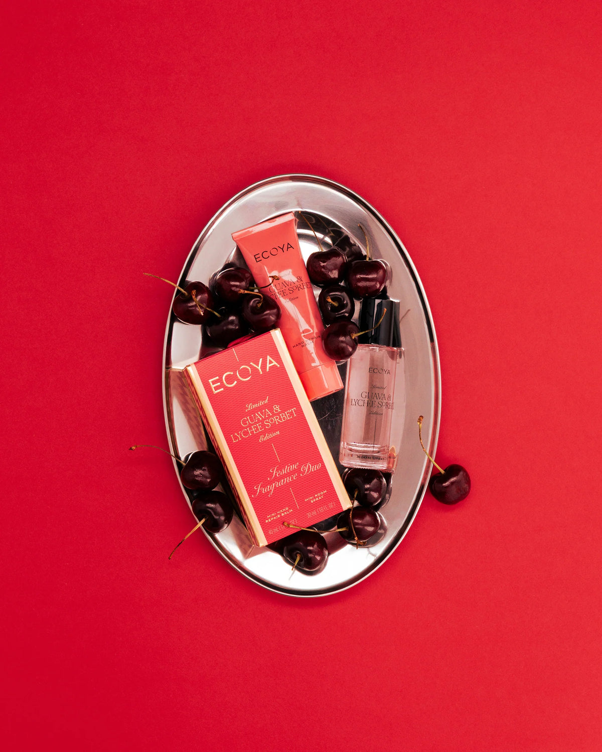 Festive Fragrance Duo - Mini Hand Cream 40ml & Mini Room Spray 30ml - Guava &  Lychee Sorbet