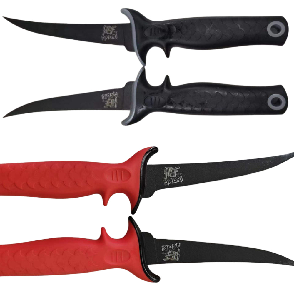 Knife - 7" Fillet Knife - Black - Stef the Māori