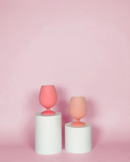 Glasses - Wine - Silicone - Flamingo + Lotus