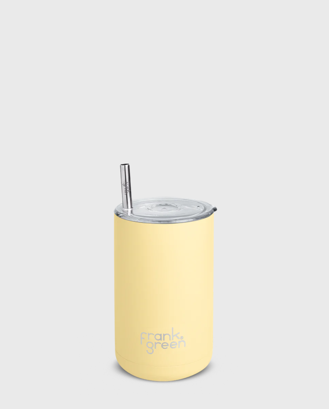 Cup - Iced Coffee - with Straw - Frank Green - Buttermilk