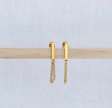 Load image into Gallery viewer, Earrings - Bar Chain
