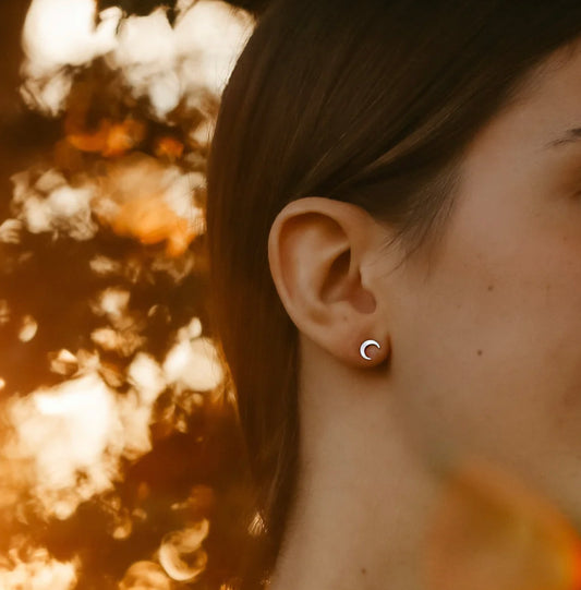 Earrings - Katy B - Star and Crescent Studs