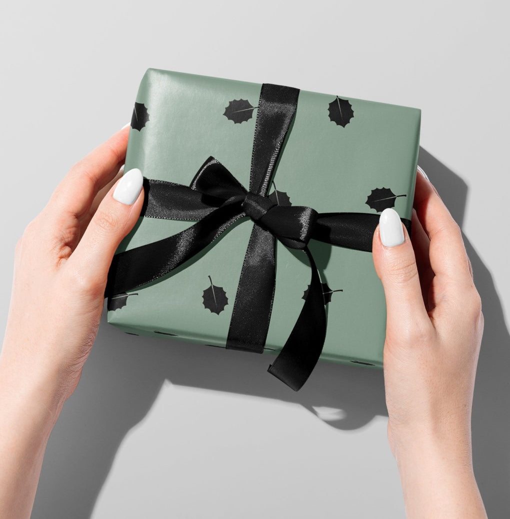 Wrapping Paper - Holly Leaves