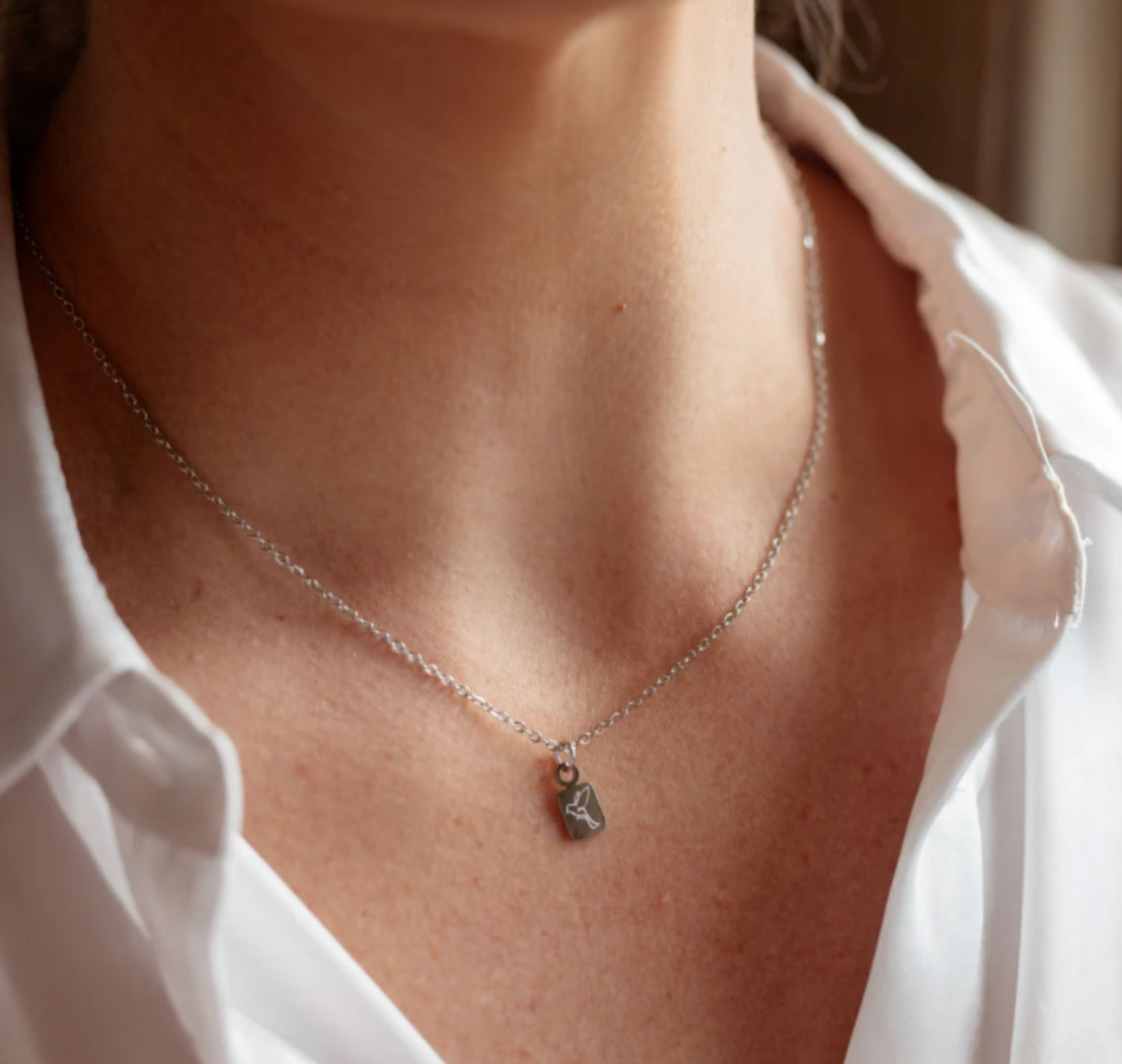Necklace - Katy B - Square Bird