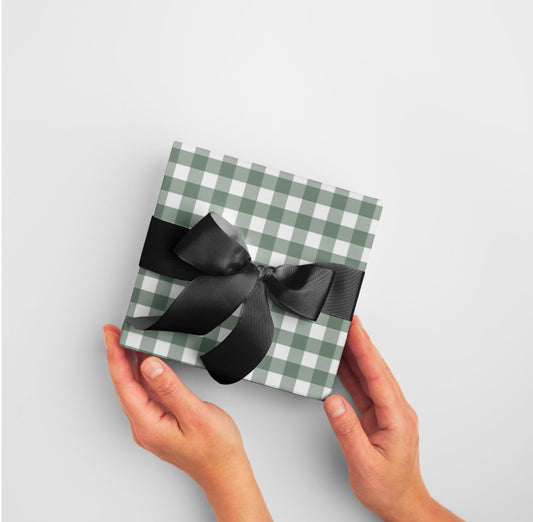 Wrapping Paper - Green Gingham