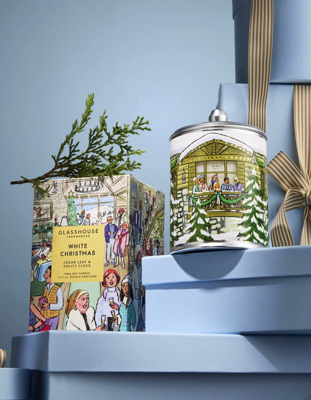 Candle 380g - White Christmas  - Glasshouse Fragrances