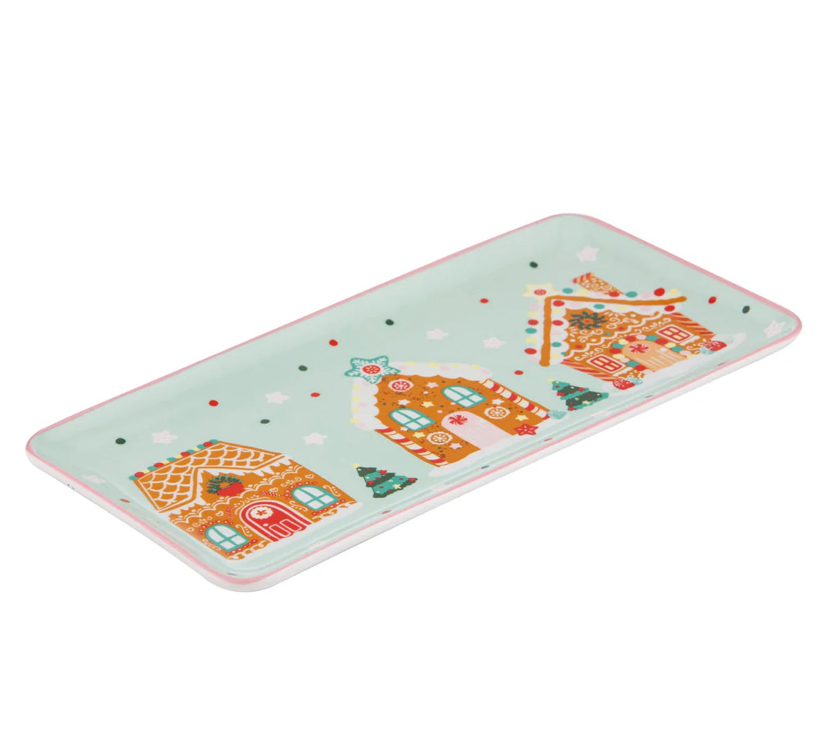 Platter - Rectangle - Dasher Gingerbread
