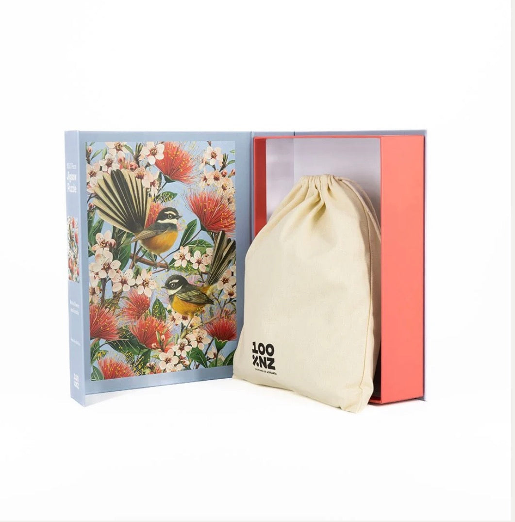 Puzzle - Flowers and Chatty Fantails