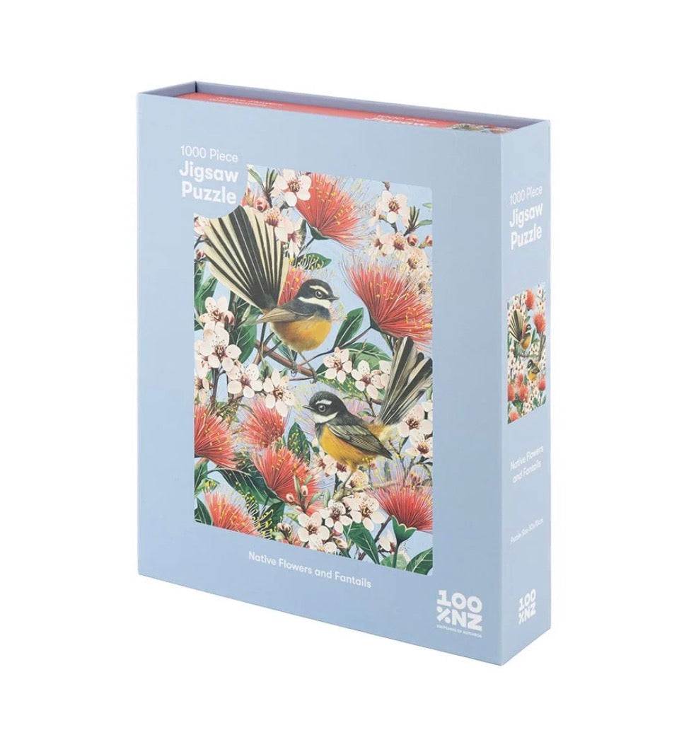 Puzzle - Flowers and Chatty Fantails