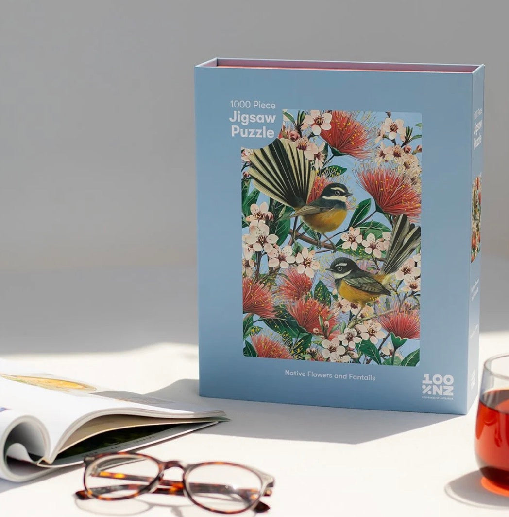 Puzzle - Flowers and Chatty Fantails