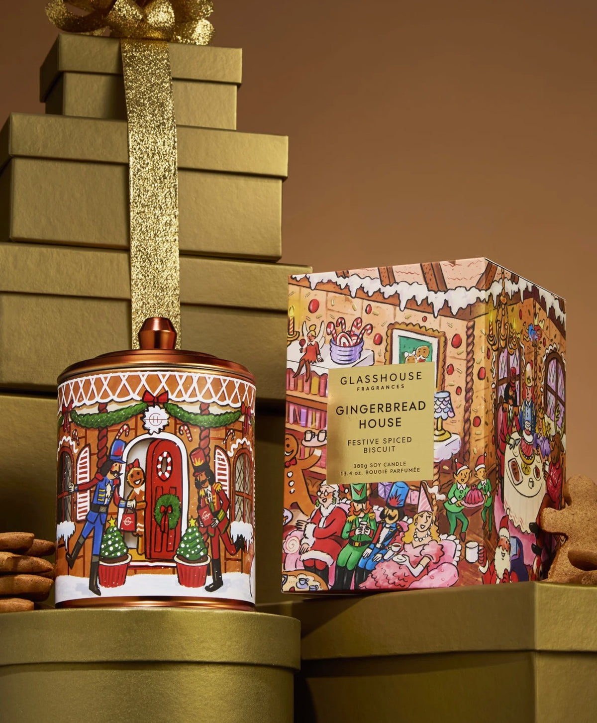 Candle 380g - Gingerbread House - Glasshouse Fragrances