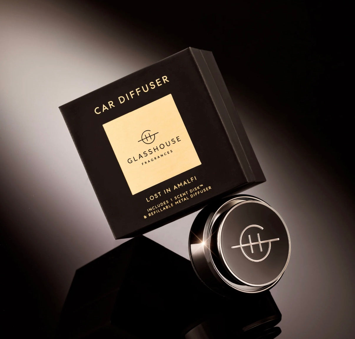 Car Diffuser - Glasshouse - Black - Lost in Amalfi
