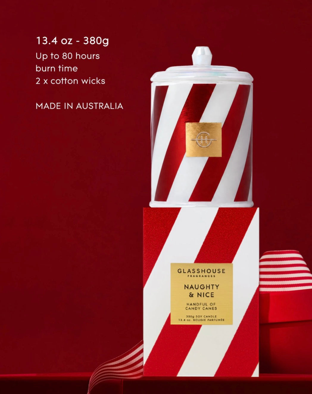 Candle 380g - Naughty and Nice - Glasshouse Fragrances