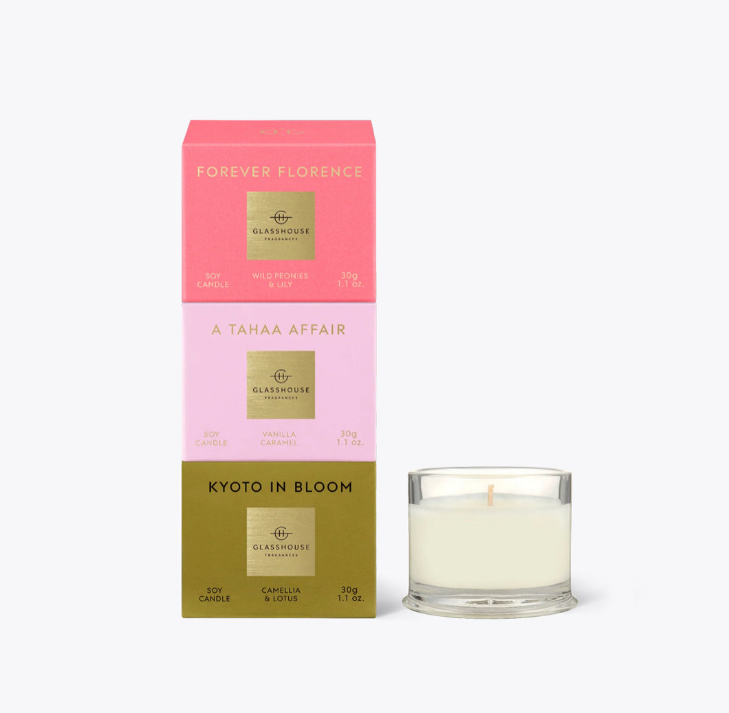 Candle Trio - Forever Florence, A Tahaa Affair + Kyoto in Bloom