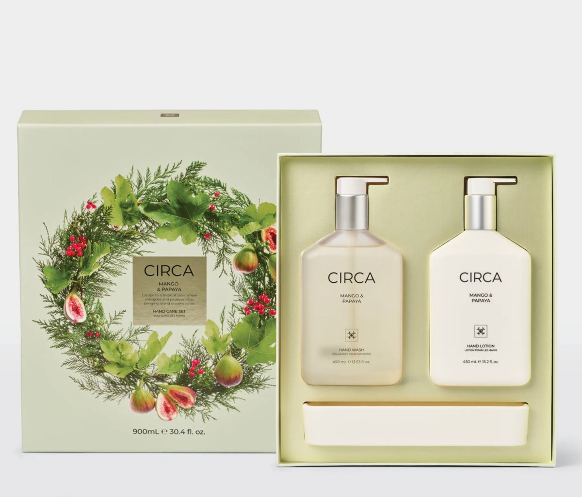 Hand Care Duo - Hand Wash + Hand Lotion + Tray - Mango & Papaya - Glasshouse Fragrances