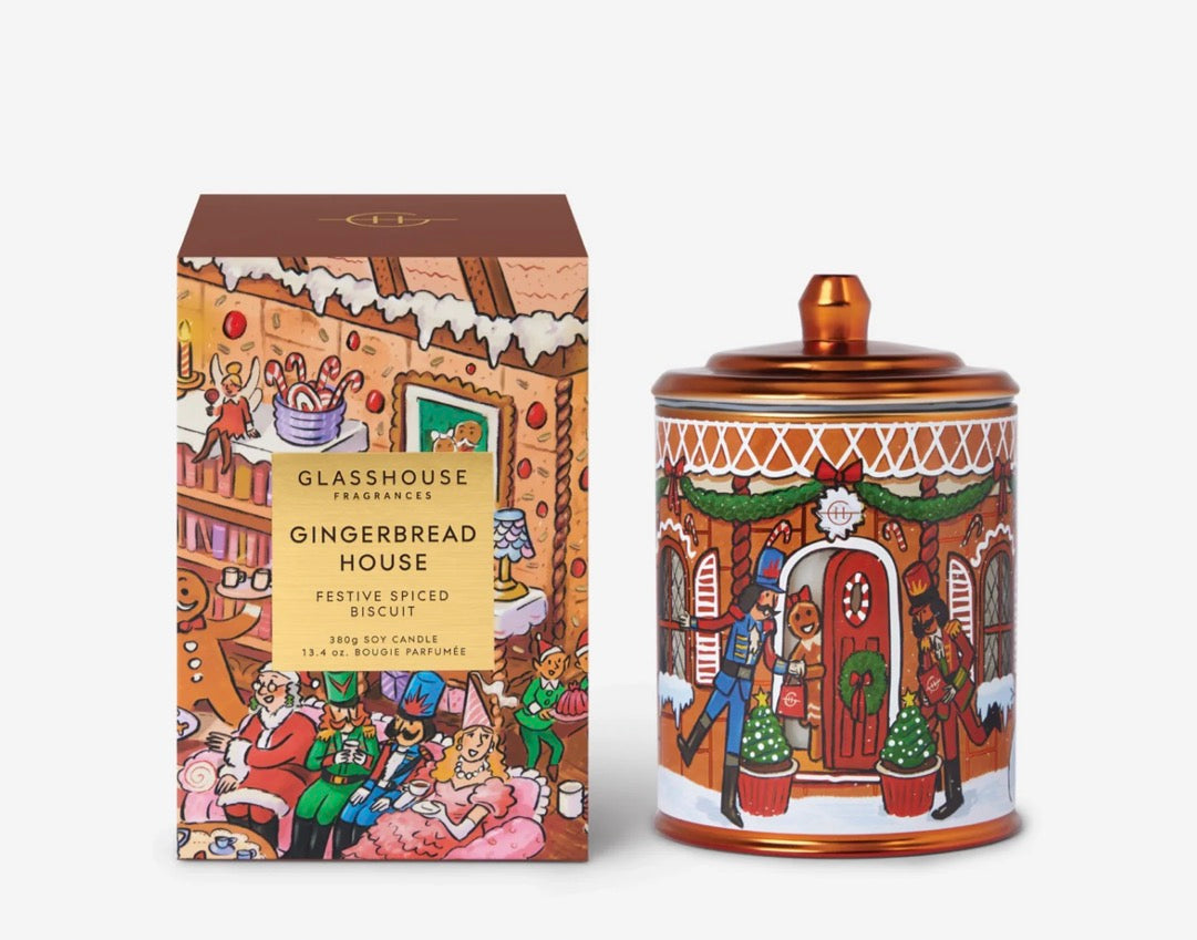 Candle 380g - Gingerbread House - Glasshouse Fragrances