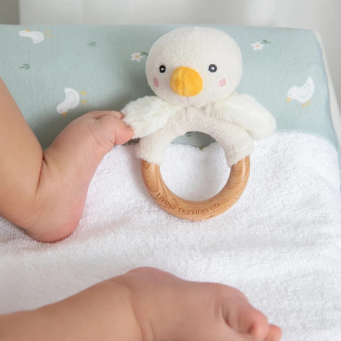 Ring Rattle & Dummy Chain Gift Set - Goose