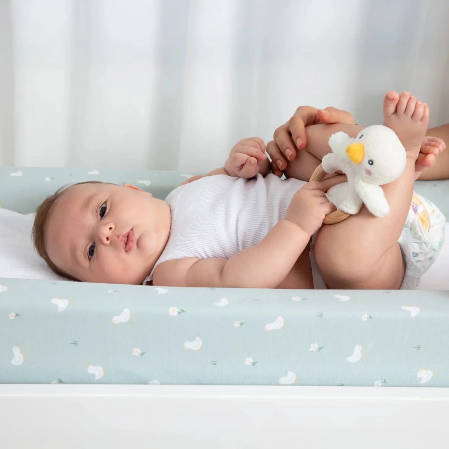 Ring Rattle & Dummy Chain Gift Set - Goose