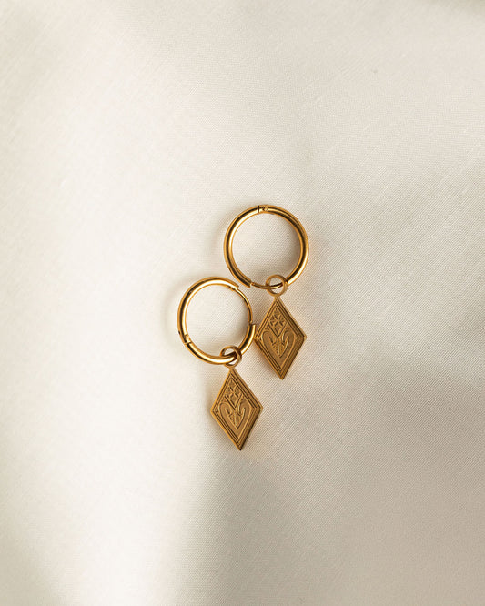 Te Manawa - Earrings (Huggies) - Haerenga - Gold