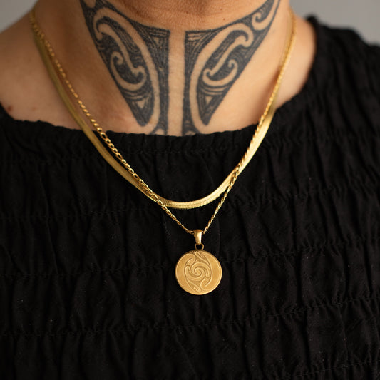 Te Aō Mārama Double Chain Necklace - Haerenga - Gold