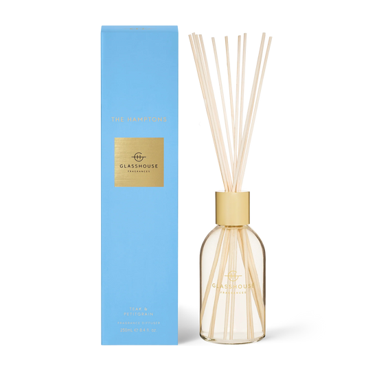 Reed Diffuser - The Hamptons (Teak & Petitgrain) - Glasshouse